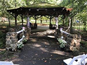 Everhart Park Gazebo in the spring prior to a wedding